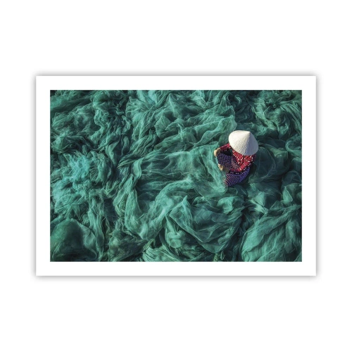 Poster - Într-o mare de rețea - 70x50 cm