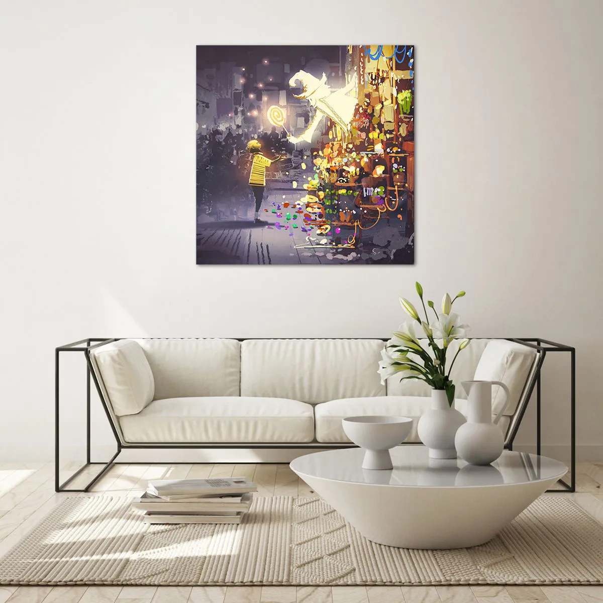 Tablou pe sticlă - Vrăjitoria există - 40x40 cm