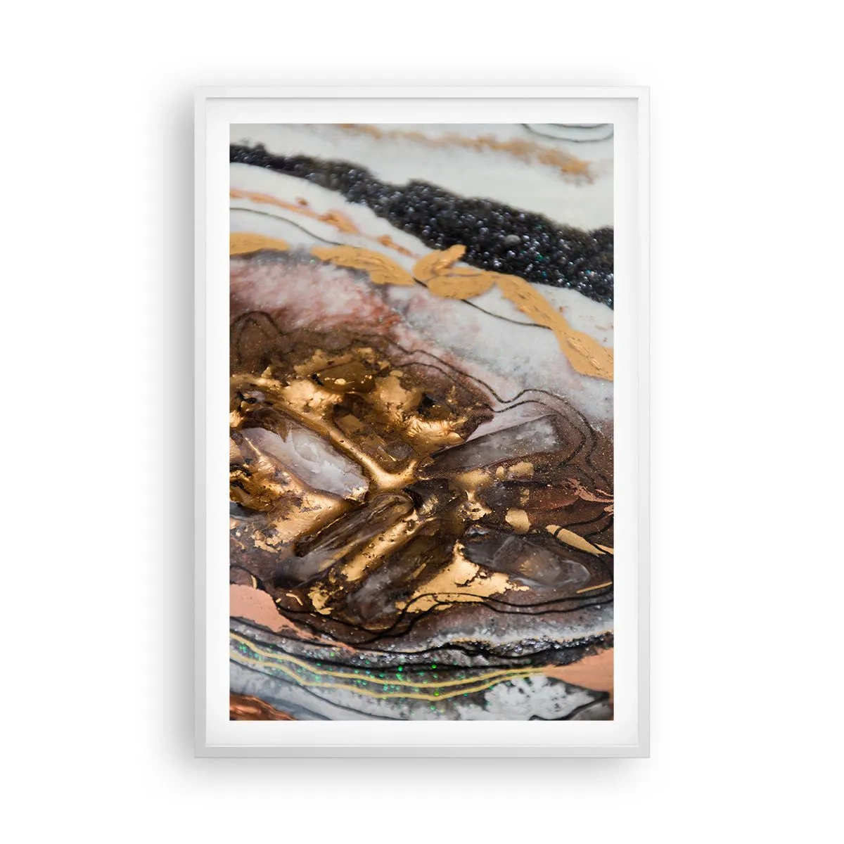 Poster în ramă albă - Elementul pământ - 61x91 cm