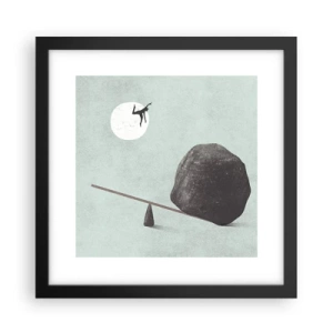 Poster în ramă neagră - Visul îndeplinit - 30x30 cm