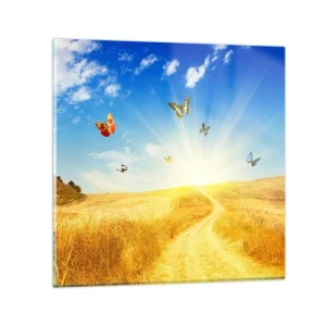 Tablou pe sticlă - Și cum să nu iubești vara? - 50x50 cm