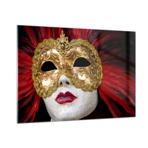 Tablou pe sticlă - Promisiunea unei aventuri de carnaval - 100x70 cm