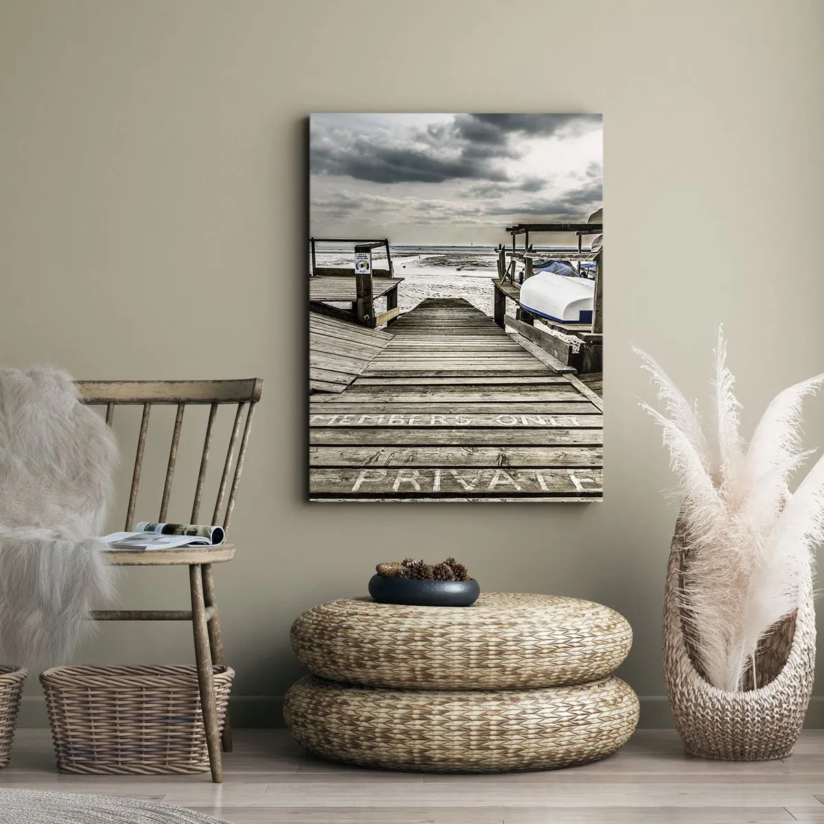 Tablou pe pânză - Plaja din nord - 45x80 cm