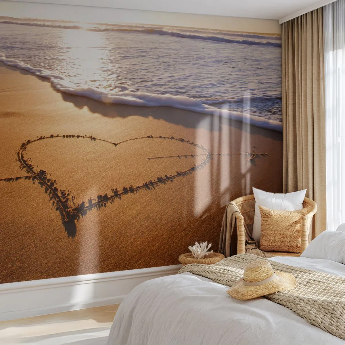 Tapet Premium Sand - Confesiune de vacanță - Peisaj, plajă, Mare - 100x70 cm