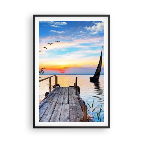 Poster în ramă neagră - Bună seara - 61x91 cm