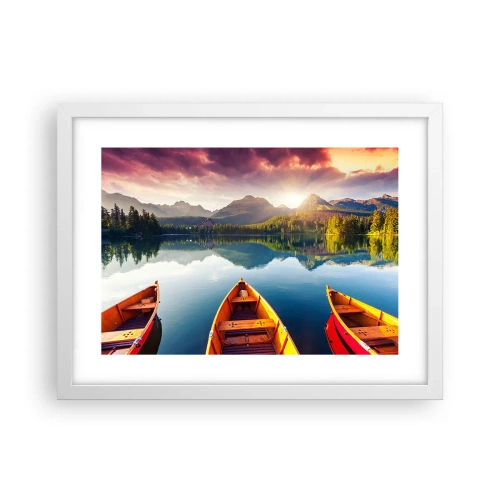 Poster în ramă albă - Nimic împotriva naturii - 40x30 cm