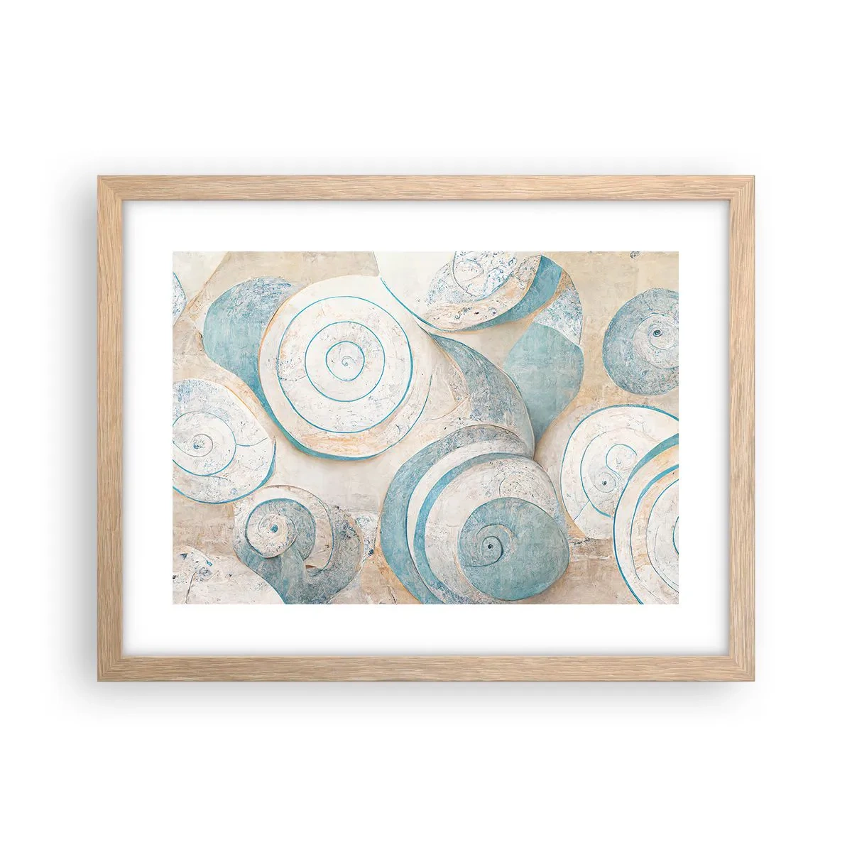 Poster în ramă de stejar deschis - Ce ascunde cochilia? - 40x30 cm