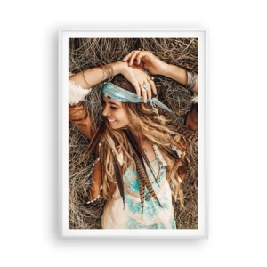 Poster în ramă albă - În drum spre vara iubirii - 70x100 cm