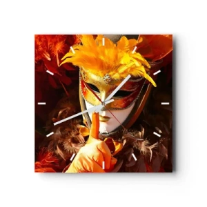 Ceas de perete - Ceas pe sticlă - Misterul face parte din joc - 30x30 cm