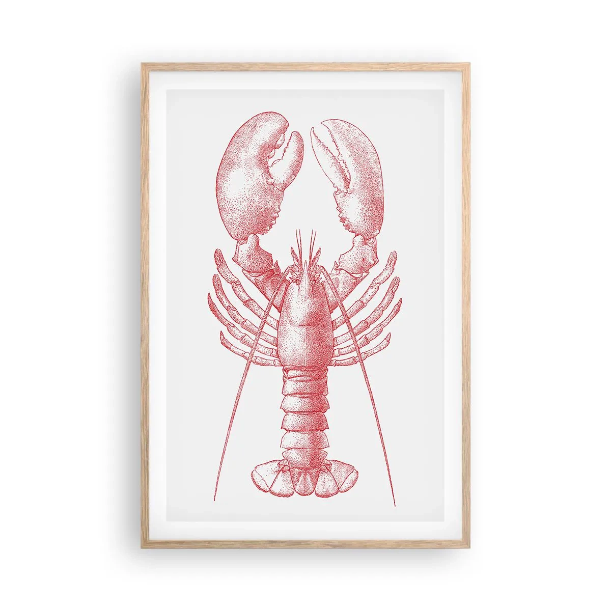 Poster în ramă de stejar deschis - Homar demn de Homer - 61x91 cm