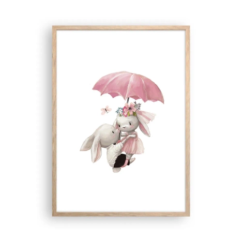 Poster în ramă de stejar deschis - Pur și simplu dragoste - 50x70 cm