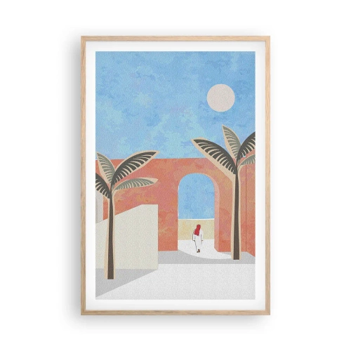 Poster în ramă de stejar deschis - O zi arabă - 61x91 cm