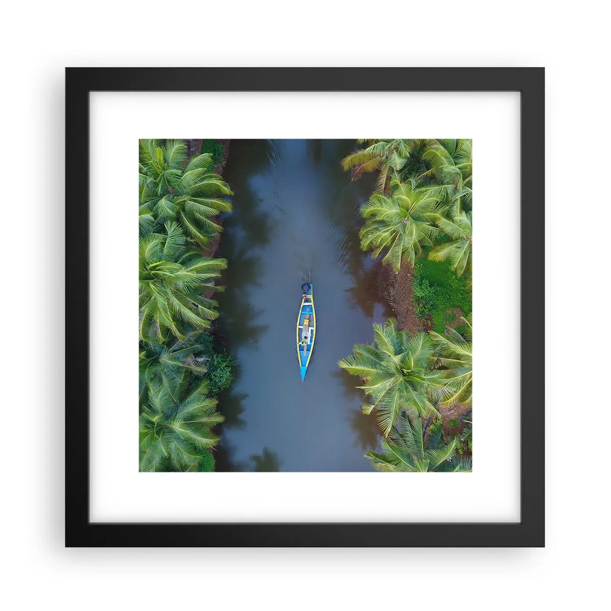 Poster în ramă neagră - Pe traseul tropical - 30x30 cm