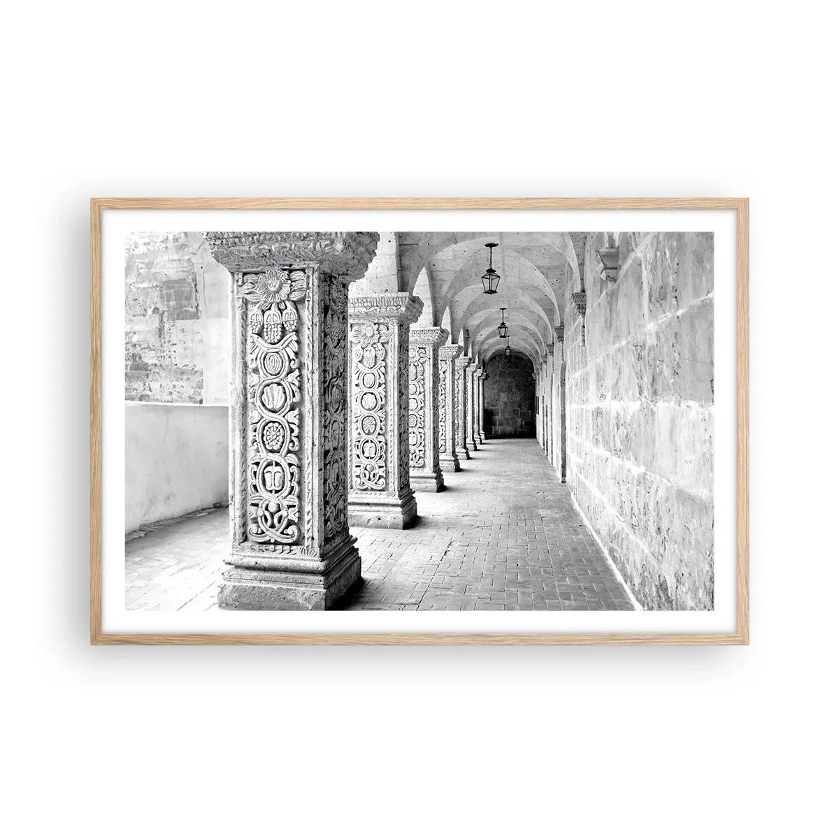 Poster în ramă de stejar deschis - Și încotro…? - 91x61 cm