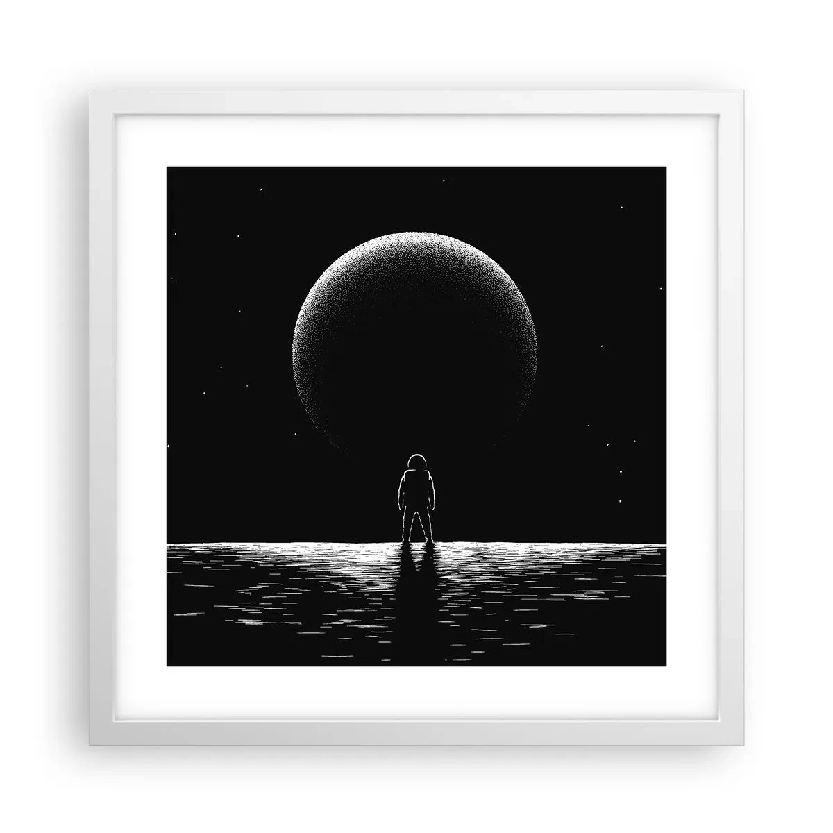 Poster în ramă albă - Față în față - 40x40 cm