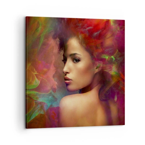 Tablou pe pânză - Mai frumoasă decât un curcubeu, delicată ca o ceață - 50x50 cm