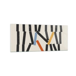 Tablou pe sticlă - Domino - compoziție - 120x50 cm