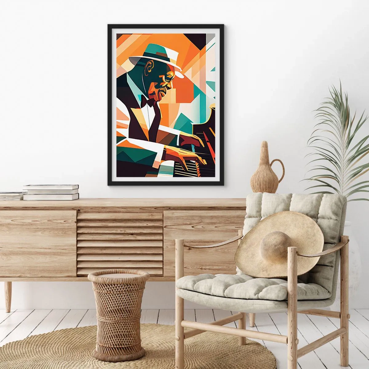 Poster în ramă neagră - Numai jazz - 61x91 cm