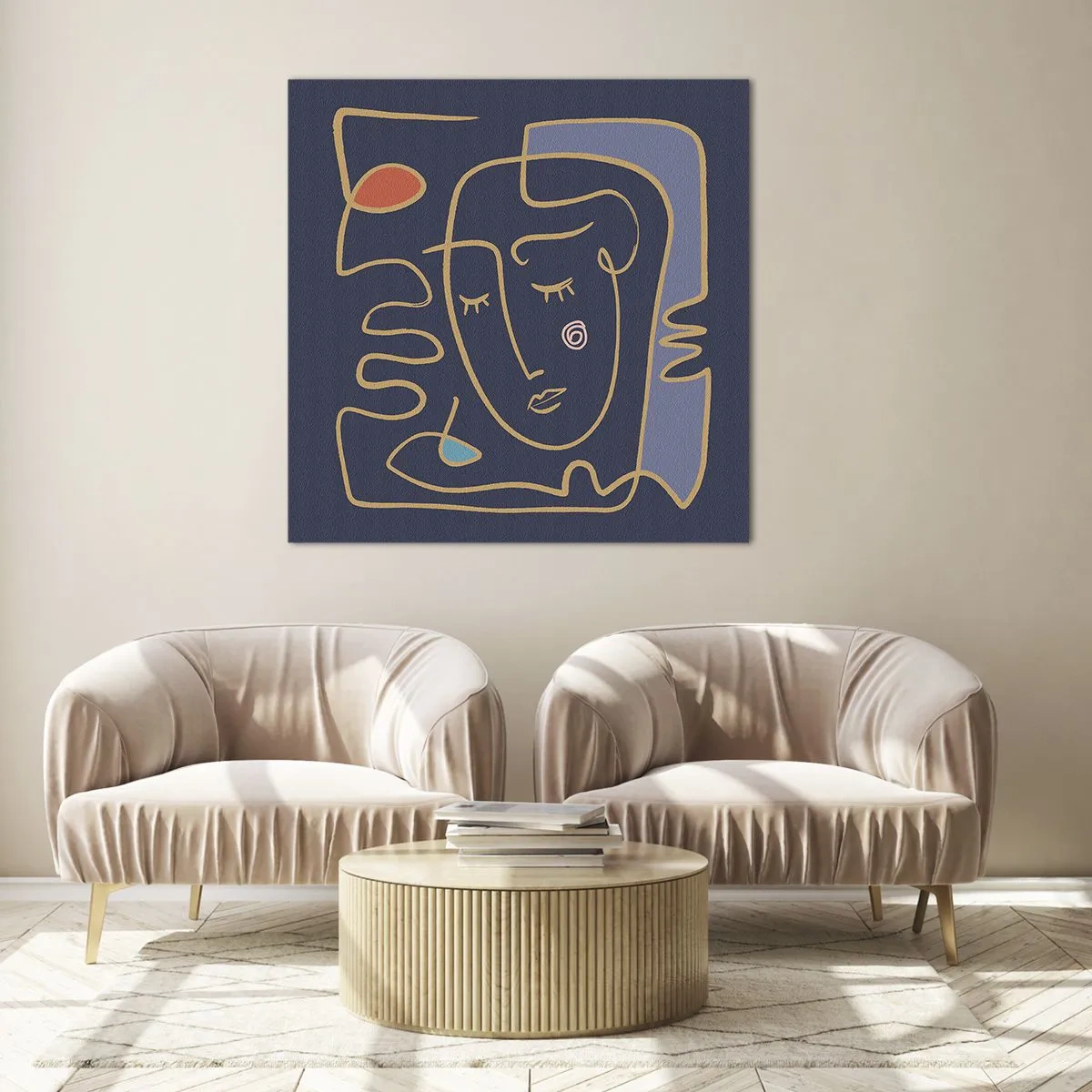 Tablou pe sticlă - În reverie - 70x70 cm