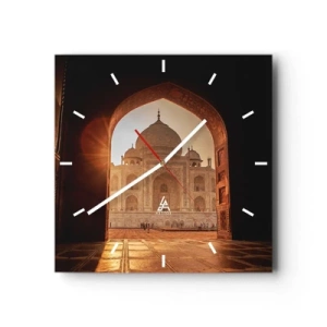 Ceas de perete - Ceas pe sticlă - Un monument al iubirii nepământene - 40x40 cm