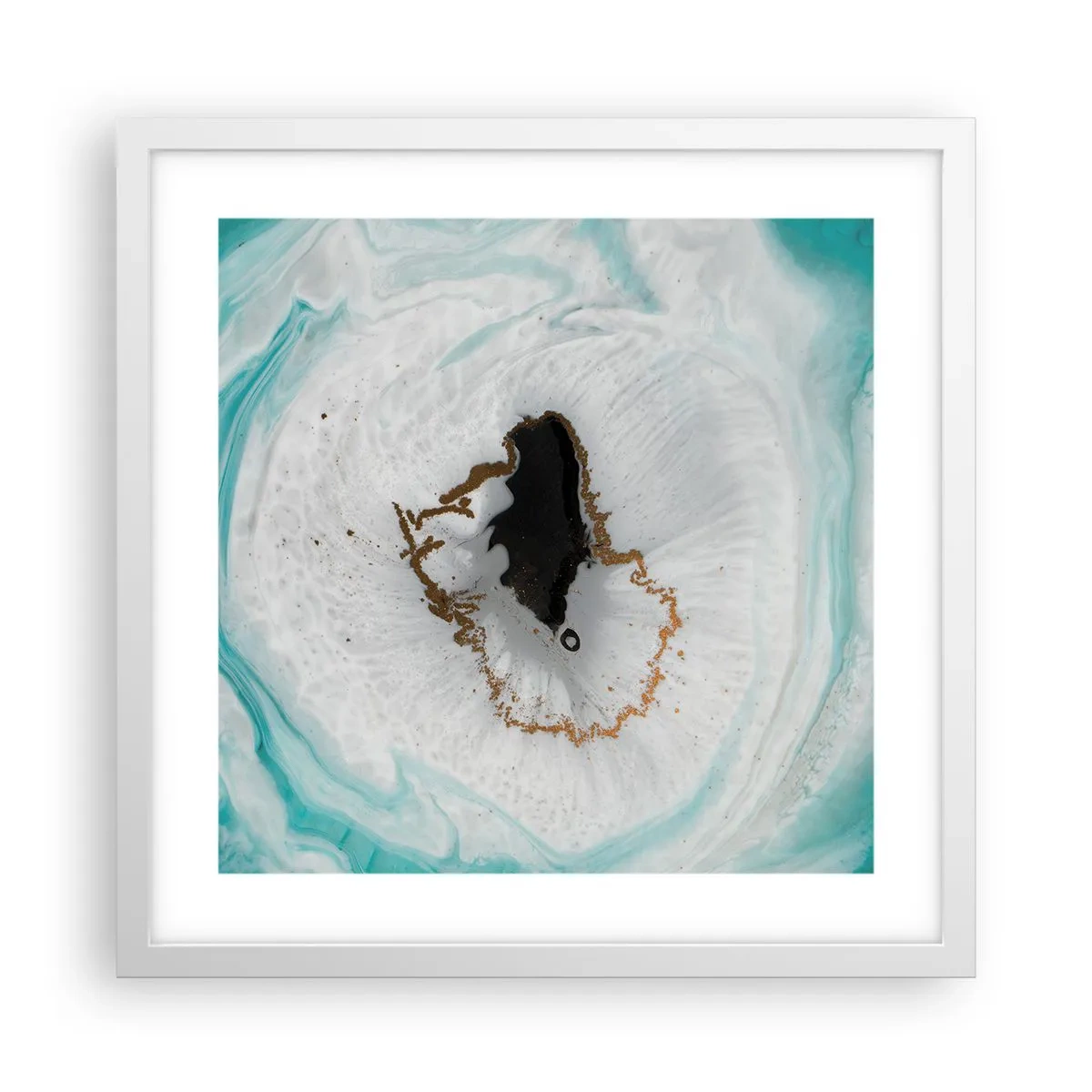 Poster în ramă albă - Pătrunde înăuntru - 40x40 cm