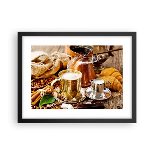 Poster în ramă neagră - O zi bună! - 40x30 cm