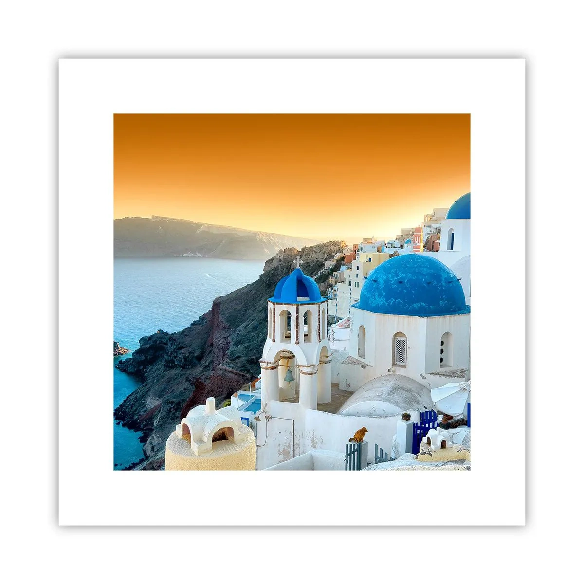 Poster - Santorini - îmbrățișat de stânci - 30x30 cm