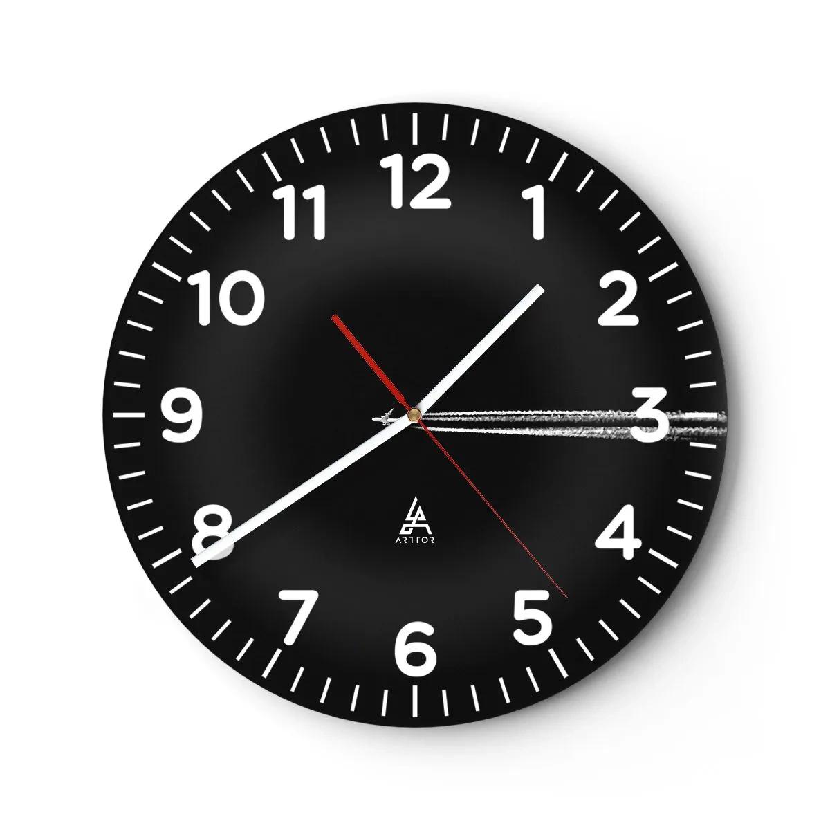 Ceas de perete - Ceas pe sticlă - Într-o altă dimensiune - 40x40 cm