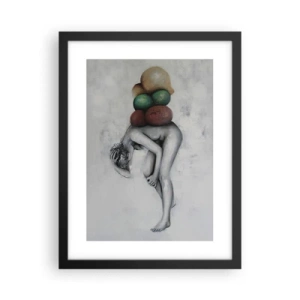 Poster în ramă neagră - Povara vieții - 30x40 cm
