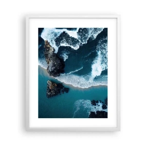 Poster în ramă albă - Înfășurate în valuri - 40x50 cm