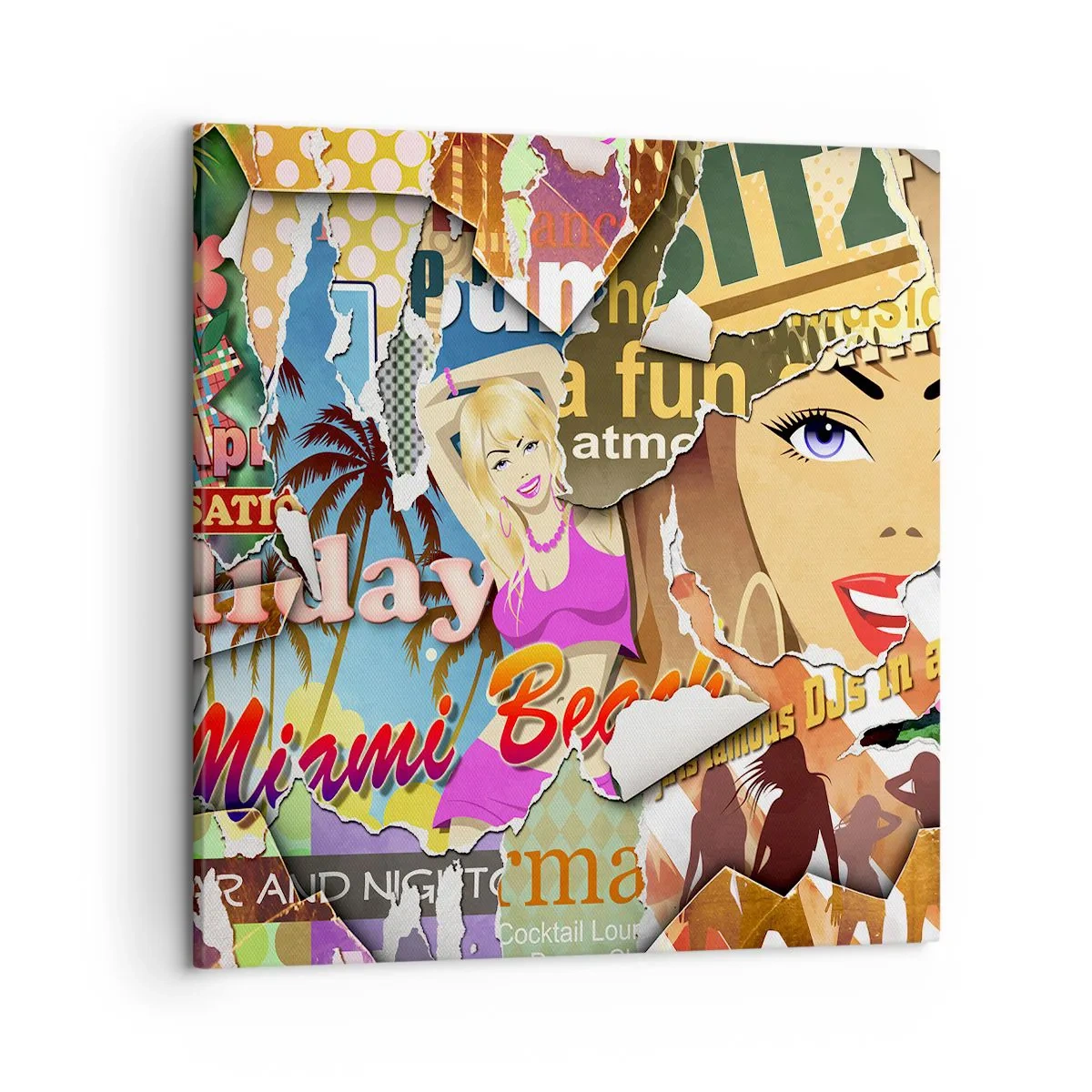 Tablou pe pânză - Flashback-uri de vacanță - 50x50 cm