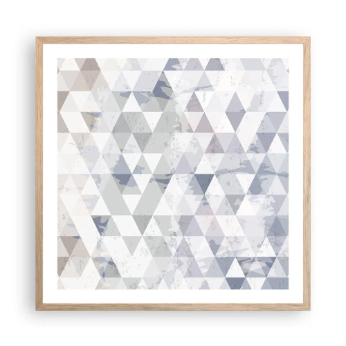 Poster în ramă de stejar deschis - În ritm de trei - 60x60 cm