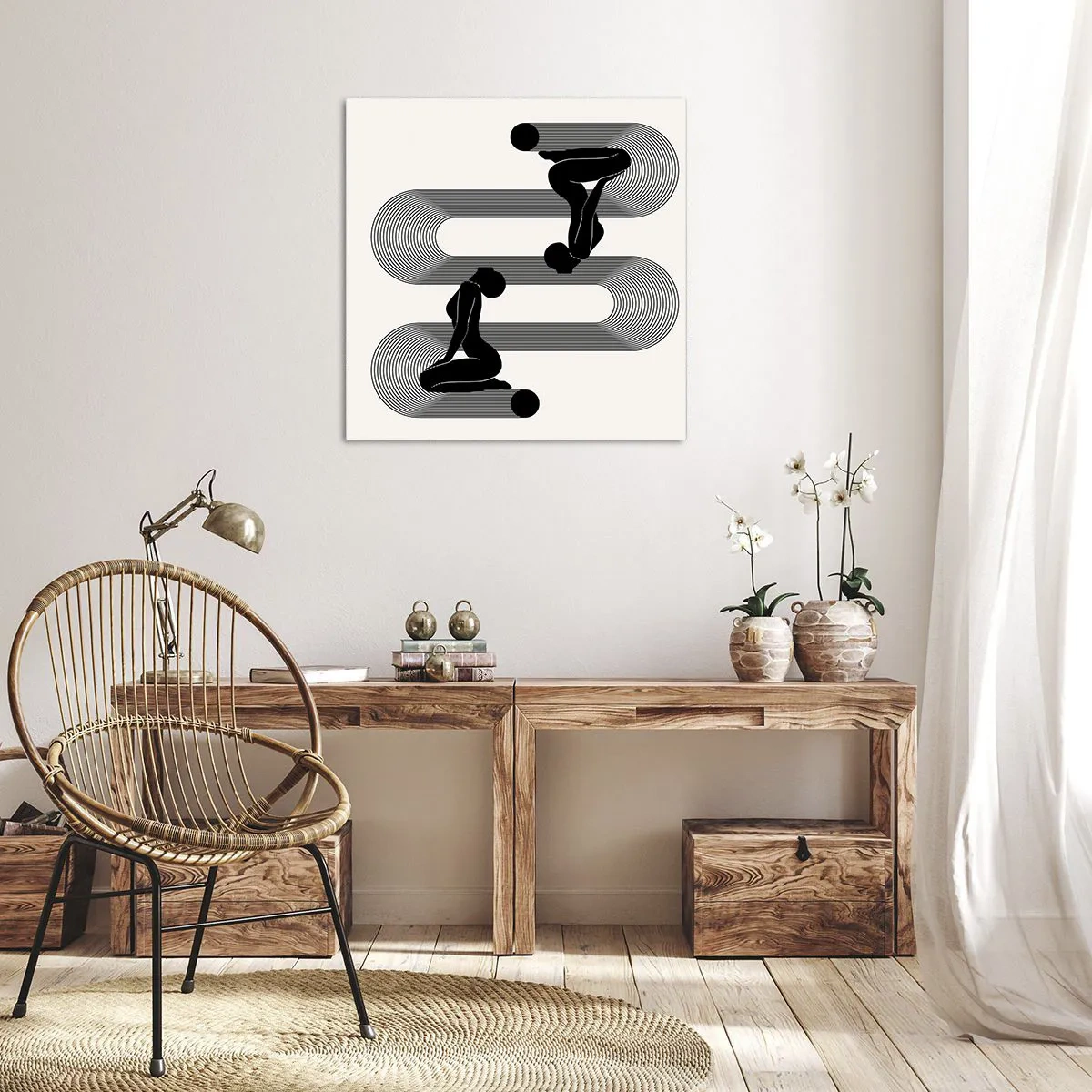 Tablou pe pânză - Simetrie senzuală - 60x60 cm