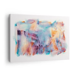 Tablou pe pânză Canvas - Pensule colorate într-o compoziție abstractă - 70x50cm - O dezordine colorată - Decorațiune modernă pentru perete pentru living și dormitor ARTTOR