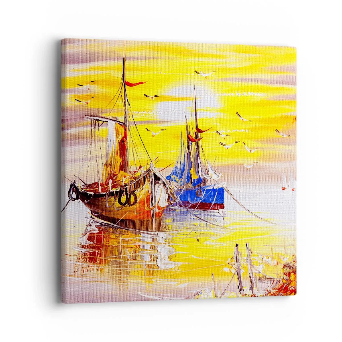 Tablou pe pânză - O binemeritată odihnă în port - 40x40 cm