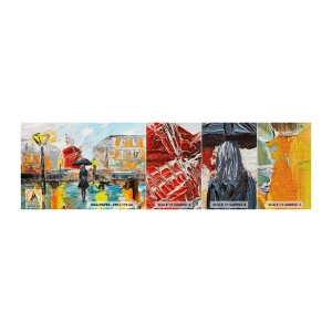 Mostră tapet Premium Canvas - Legende pariziene - Femeie, Paris, Oraș - 100x30 cm