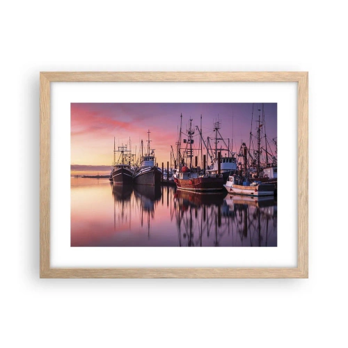 Poster în ramă de stejar deschis - Înainte de o zi plină - 40x30 cm