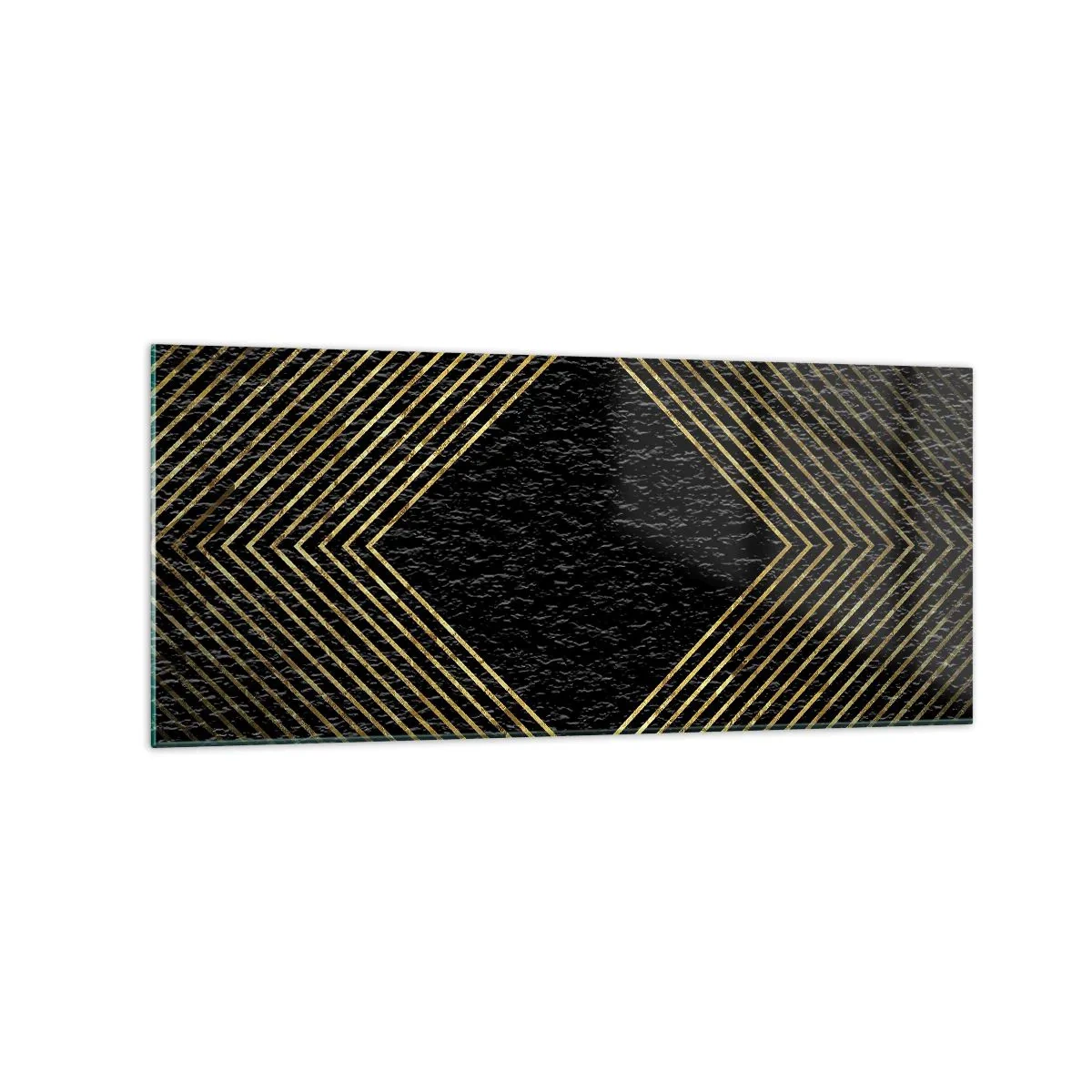 Tablou pe sticlă - Geometrie în stil glamour - 120x50 cm