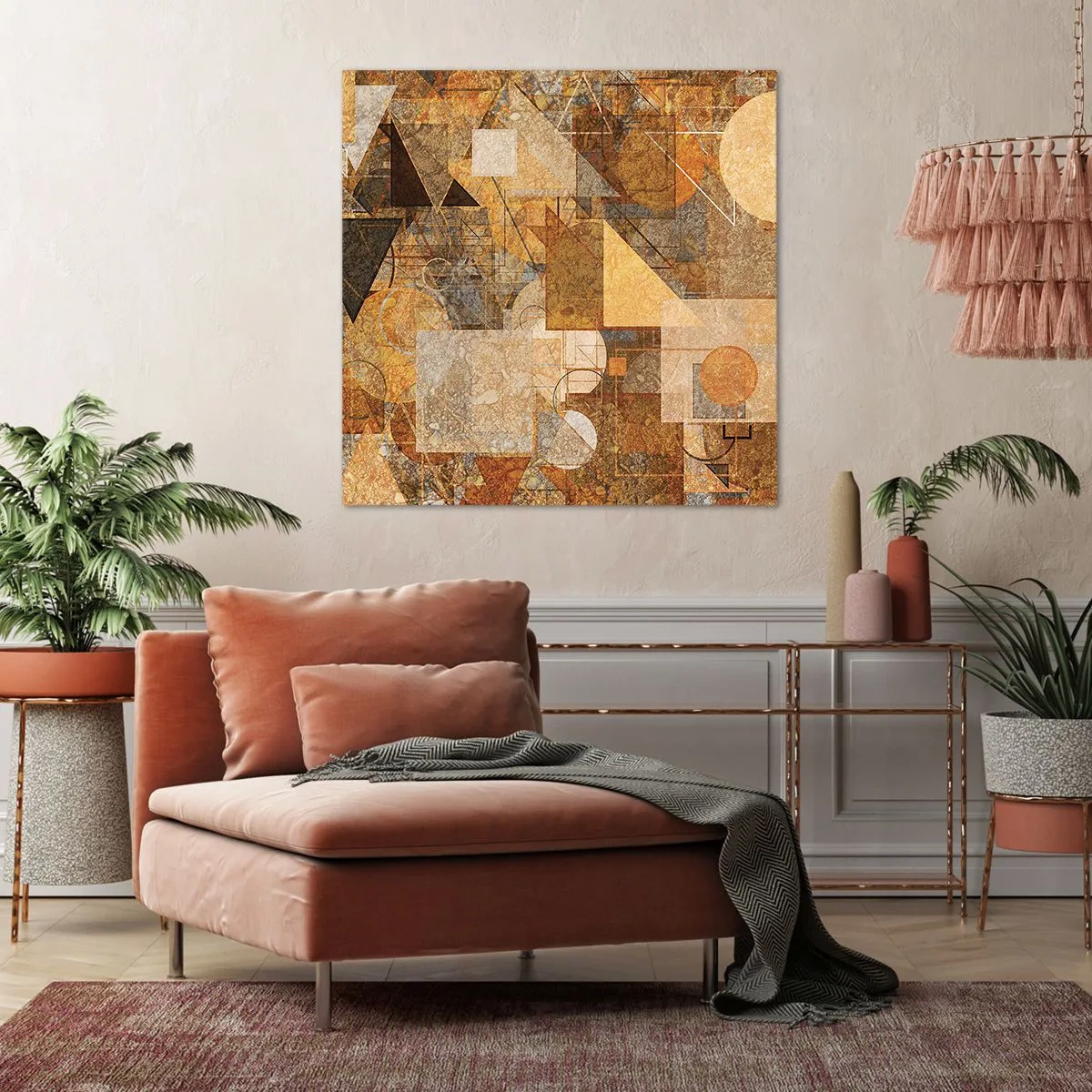 Tablou pe pânză - Studiu cubist de bronz - 30x30 cm