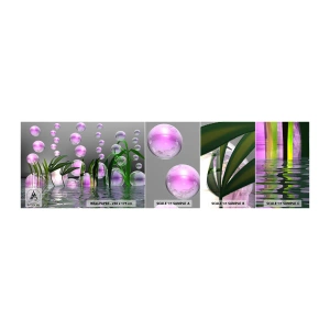 Mostră de Tapet Standard Eco - O compoziție reflexivă de luminozitate și viață - Abstracția, Grafică, 3D - 100x30 cm