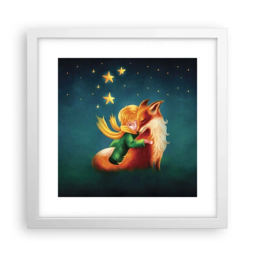 Poster în ramă albă - Micul Prinț - 30x30 cm