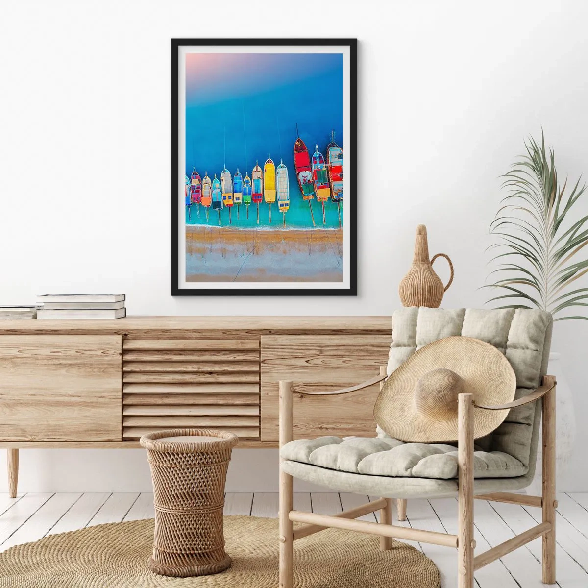 Poster în ramă neagră - Din perspectiva unei păsări - 40x50 cm