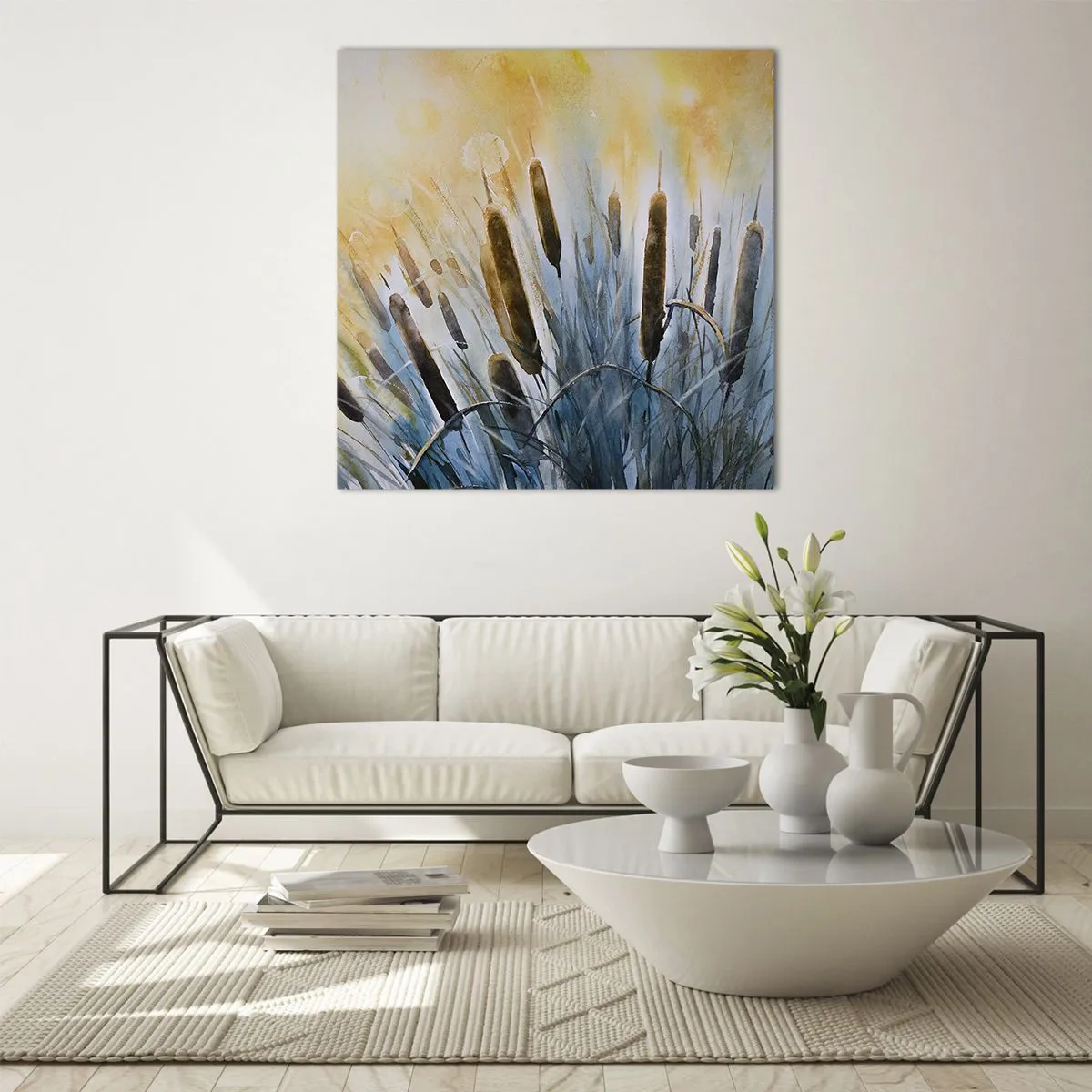 Tablou pe sticlă - Răcoarea apei, căldura soarelui - 60x60 cm