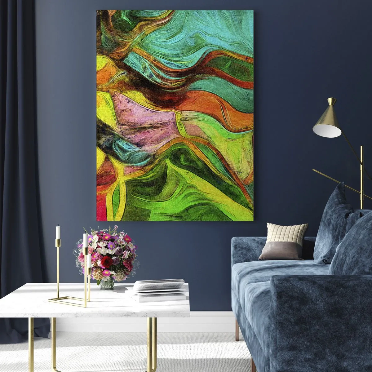 Tablou pe sticlă - Mișcarea este viață - 50x70 cm