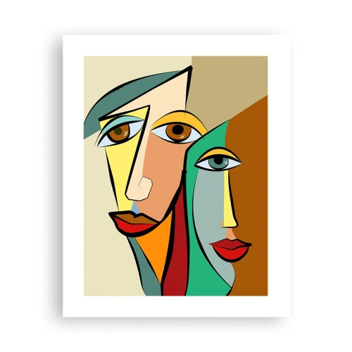 Poster - Cuplu cubist - 40x50 cm