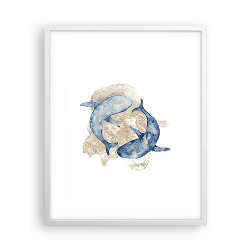 Poster în ramă albă - Prietenie sau iubire? - 40x50 cm