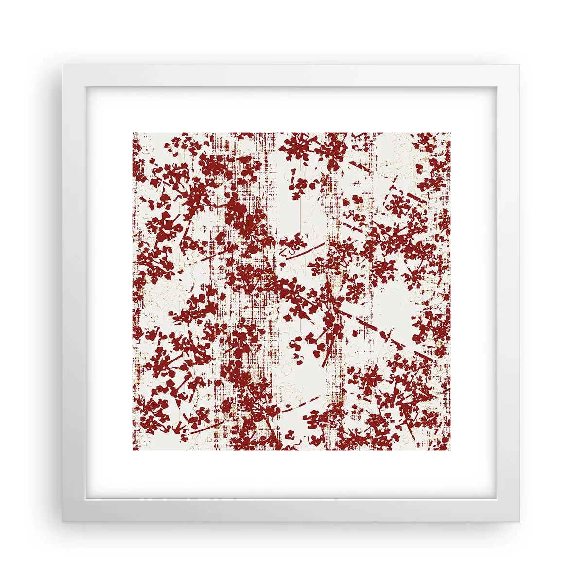 Poster în ramă albă - Ca un percal vechi - 30x30 cm