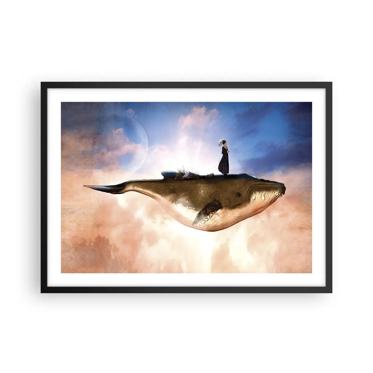 Poster în ramă neagră - O călătorie suprarealistă - 70x50 cm