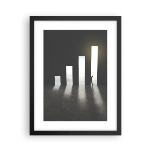 Poster în ramă neagră - Succesul - o impresie - 30x40 cm