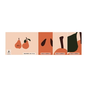 Mostră de Tapet Standard Eco - Dulceața în sine - Pară, Fructe, Minimalist - 100x30 cm
